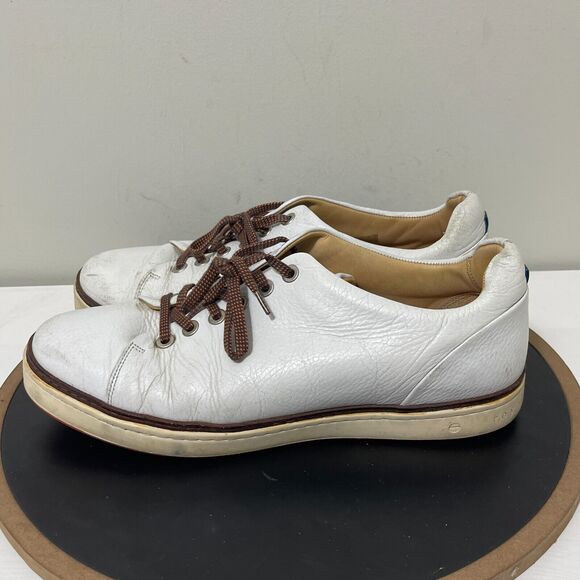 Royal Albartross Golf Shoes Men‎ Size 12 The Pontiac Spikeless White Leather - Picture 5 of 15